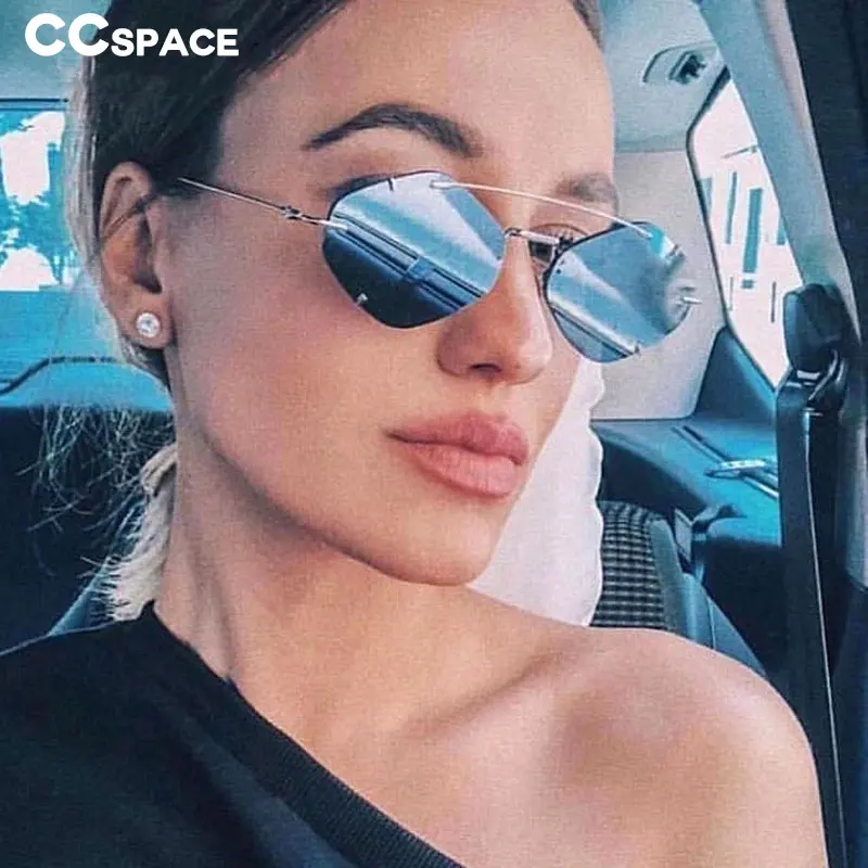 47265 многоугольные солнцезащитные очки без оправы для мужчин и женщин с