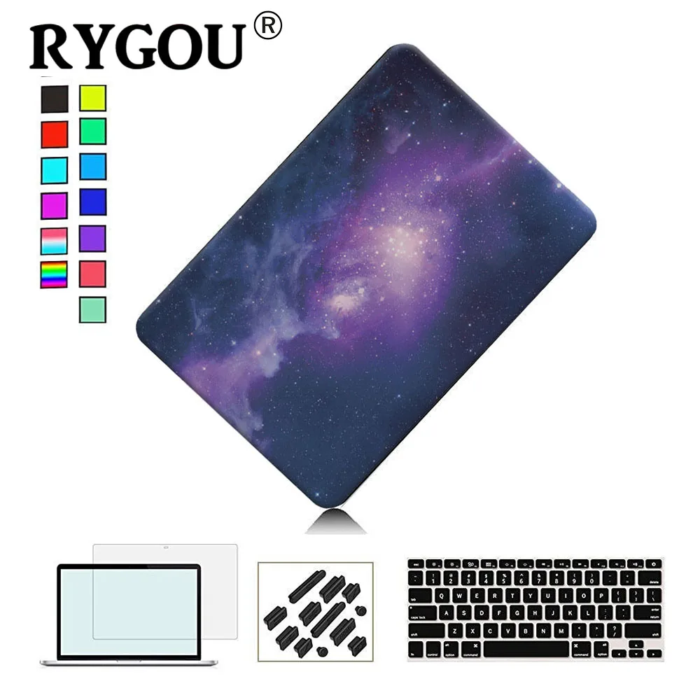 Для Macbook Pro 13 15 дюймов Galaxy графическим прорезиненным футляр a1706 A1708 A1278 A1286 A1988 A1989 A1707