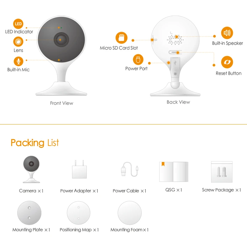 

Dahua IMOU IP Camera 1080P Wifi camera AI Human Detection Abnormal Sound Alarm Home Security Camera P2P Cloud H.265 IPC Cue 2