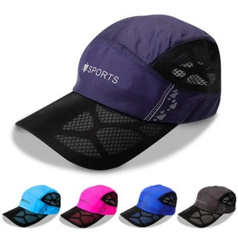 Бейсболка быстросохнущая унисекс дышащая Спортивная однотонная Кепка для