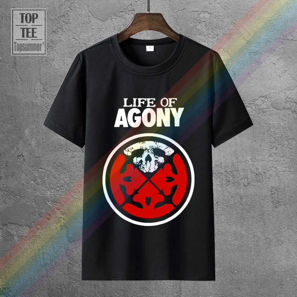 

Life Of Agony Logo T Shirt Top Quality Cotton Casual Men T Shirt Men Free Shipping Short Sleeves 100% Cotton Couple