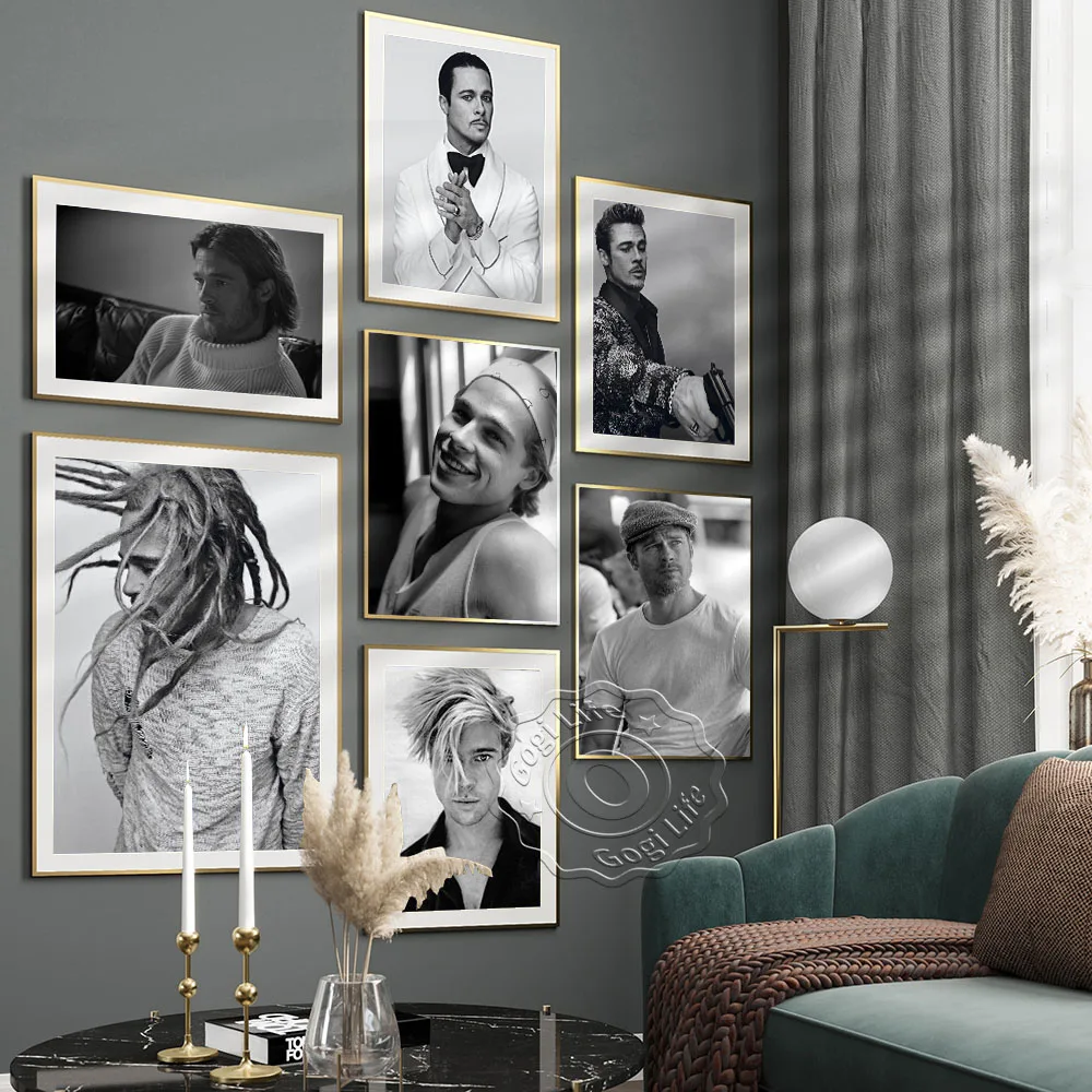 Кинозвезда Брэд Питт-потсер настенное искусство актера принты Брэда Питта