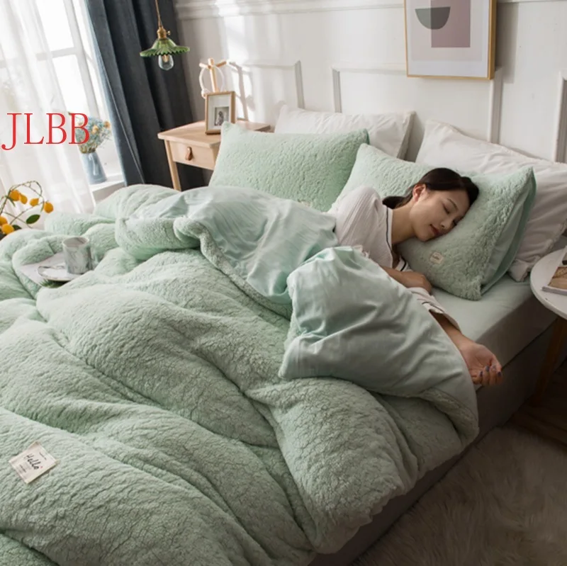 Боковой кашемировое + B сбоку фланелевый флисовый комплект постельного белья