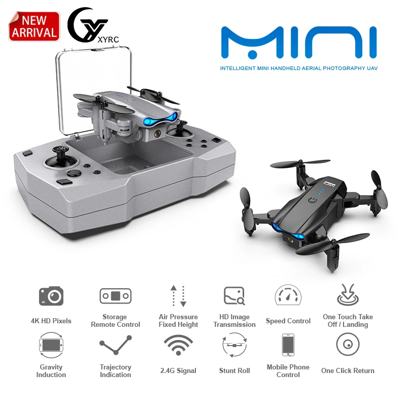 Портативный складной мини Дрон KY906 4K HD камера 2021 ГГц Wi Fi Fpv|Радиоуправляемые