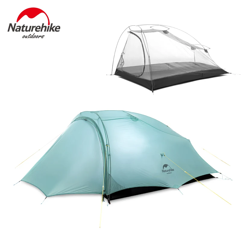 

Naturehike, кемпинг, 2 человека, палатка для улицы, легкая, 3 сезона, палатка для альпинизма, непромокаемая, ветрозащитная, двухслойная, двойная пал...