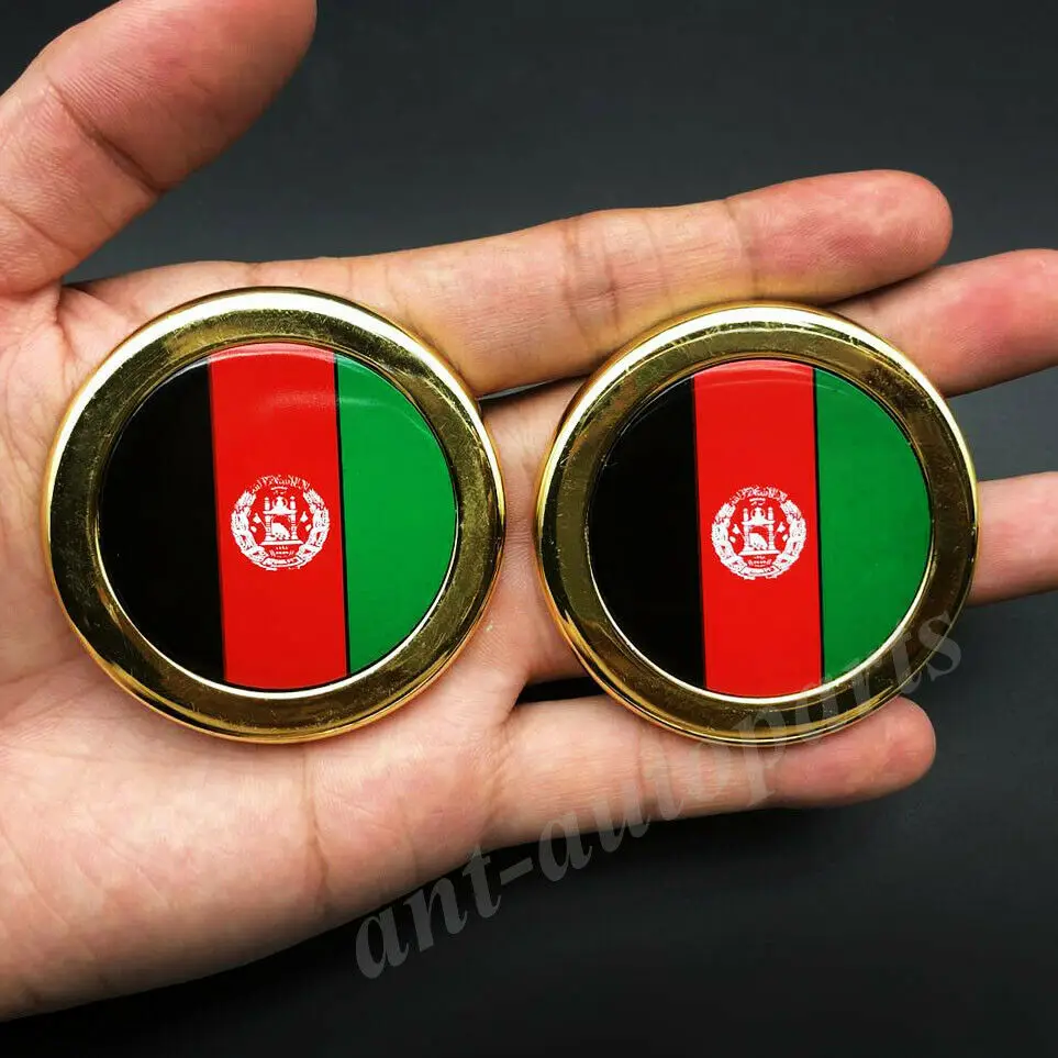 

2x Gold Afghanistan Afghan Flag Car Emblem Badge Motorcycle Gas Tank Sticker