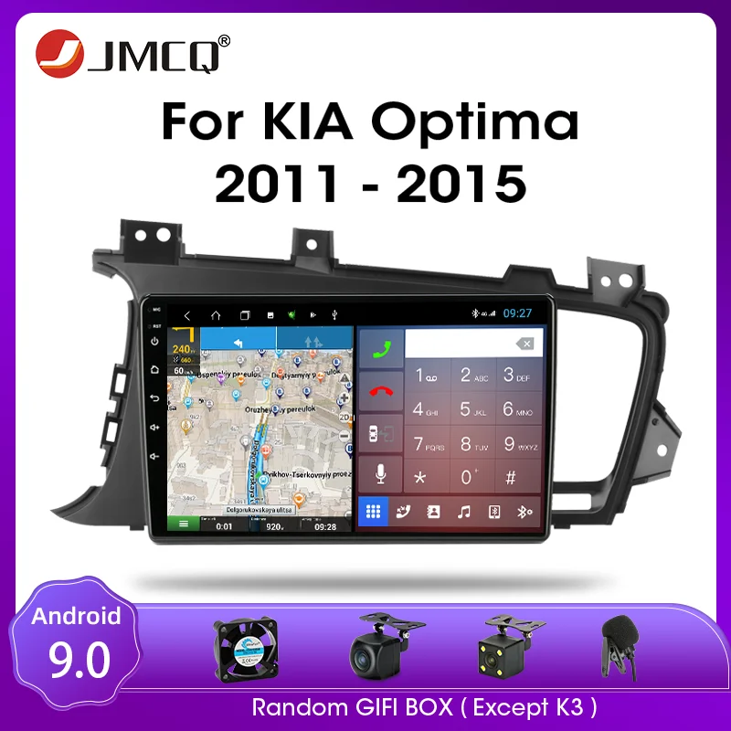 Автомагнитола JMCQ на Android 9 0 для Kia K5 Optima 2011-2015 мультимедийный видеоплеер 2 din DSP RDS 4G