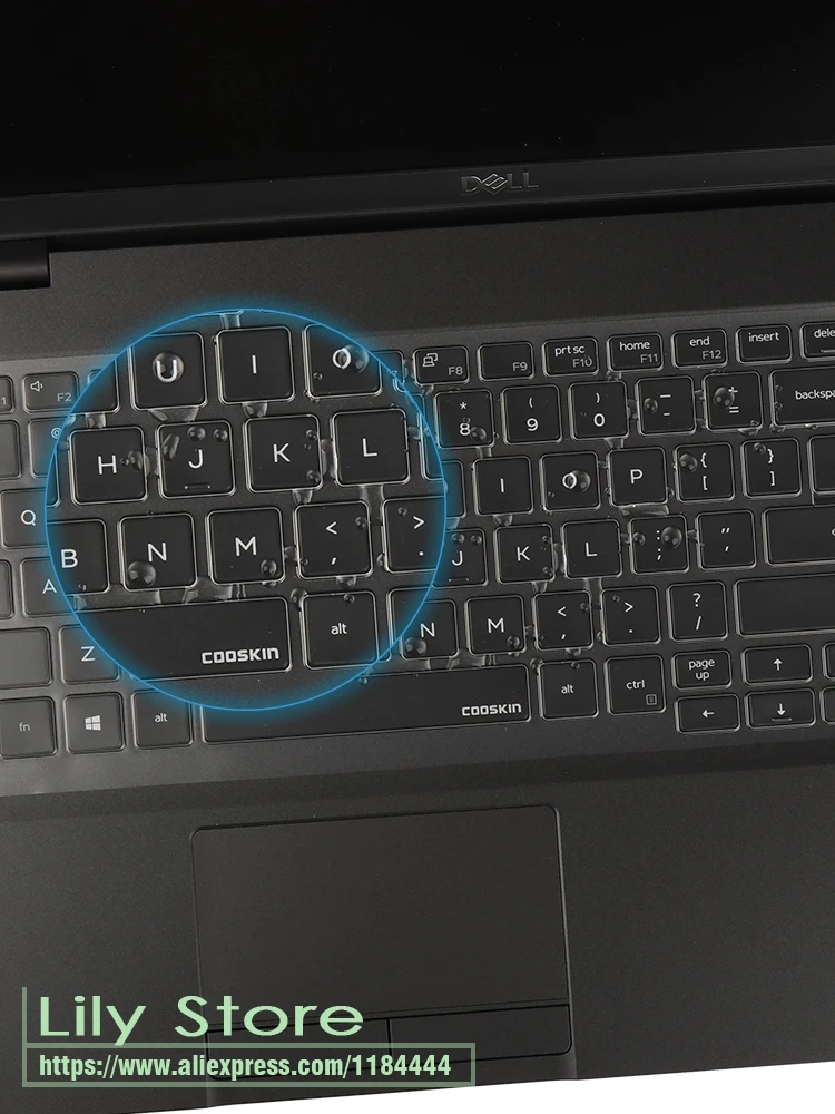 Чехол для клавиатуры ноутбука из ТПУ высокочеткий Dell Precision 3530 3540 3541 5540 7540 7740 7530 7730