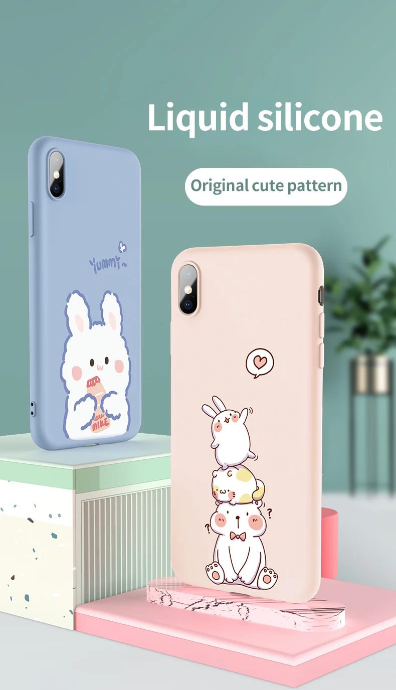 Силиконовый чехол для iPhone 6, 6 S, 7, 8 Plus, X, XR, Xs, Max, милый мультяшный чехол, силиконовый чехол, бампер для iPhone 11 Pro, Max, Funda, Coque Capa