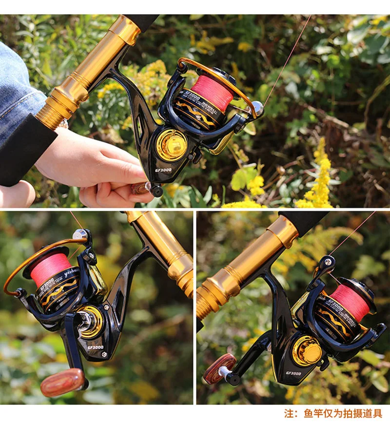 

Fishing Carp reels Metal Spinning Reel Fishing Reel Coil 8KG Drag Stainless Steel Bearing Spool GF1000-7000