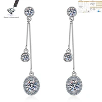 925 sterling silver wedding party anniversary high quality 0 9 carat d color moissanite earrings fashion jewelry