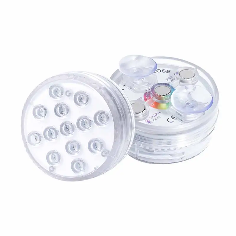 

2Pcs RGB Led Submersible Light Aquarium Underwater Lamp Outdoor Waterproof Swimming Pool Underwater Light with Remote Control