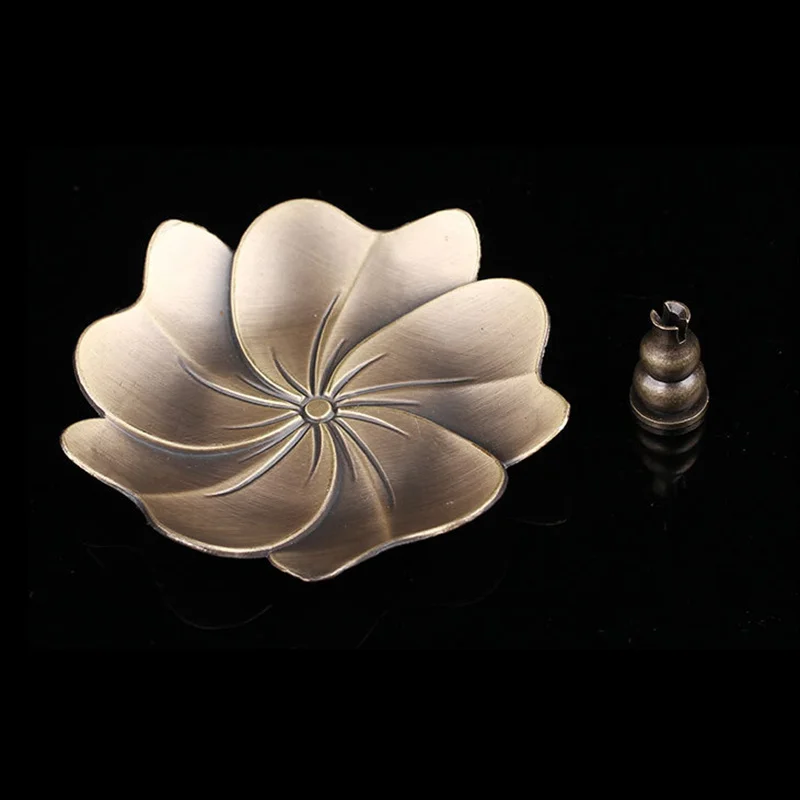 Flower Shape Vintage Metal Backflow Incense Burner Alloy Fragrance Furnace Plate Perfume Home Decor Zen Holder HomeDecor | Дом и сад
