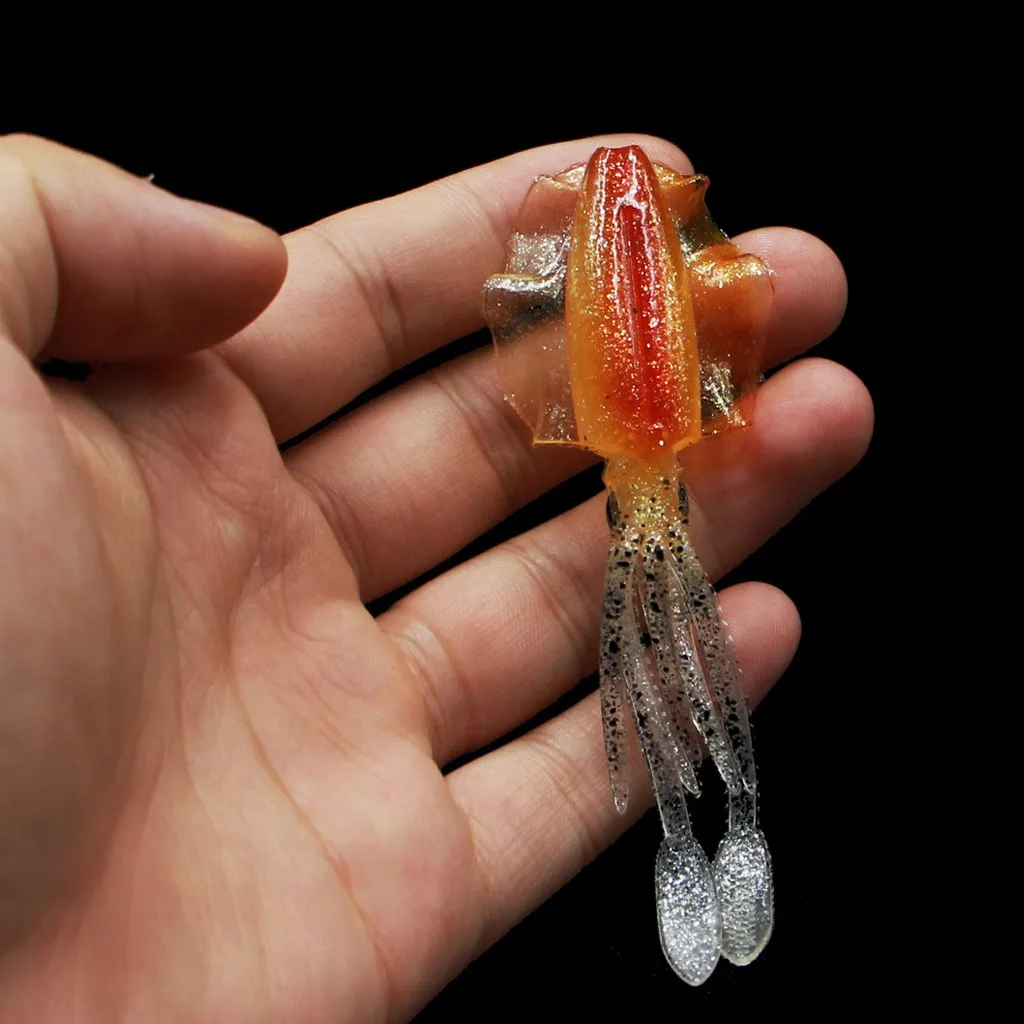 

Glow Luminous Squidy Soft Bait Octopus Skirt Soft Plastic Bait Trolling Fishing Bait Tackle Outdoor Fishing Accessories