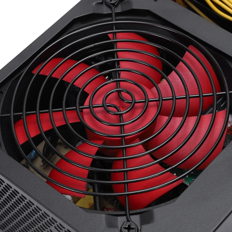 170-260V Max 650W Power Supply Psu Pfc Red 12Cm Silent Fan 24Pin 12V Pc Computer Sata Gaming For Intel Amd Compu | Компьютеры и офис