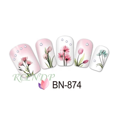 Наклейка для ногтей художественное украшение слайдер сексуальный пион роза