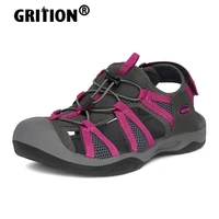 grition womens sandals summer trekking shoes non slip casual hiking shoes outdoor fashion 2021 flat sport adjustabl size 41 new