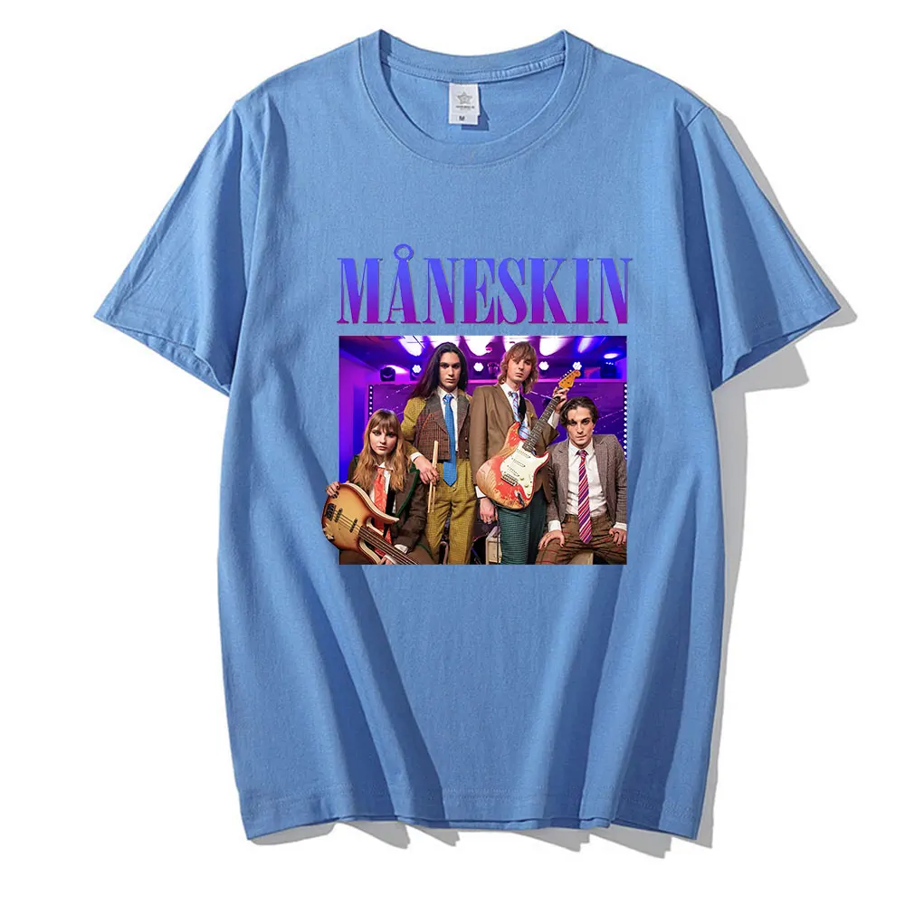 

Maneskin Band T Shirt 2021 New Summer Fashion Men's Casual Hip Hop T-Shirt Hot Harajuku Tops Tee Shirt Vintage Tshirts