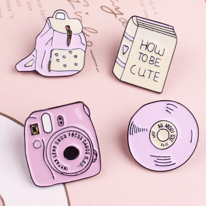 Милый Рюкзак Книга компакт дисков из цинкового сплава цинковый сплав контактный