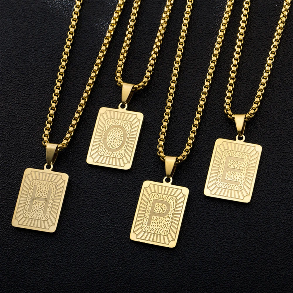 

Женское колье из нержавеющей стали с 26 буквами