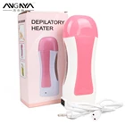 ANGNYA 1 шт. парафиновый роликовый эпилятор, нагреватель воска, розовый эпиляционный аппарат для удаления волос, намотанный обогреватель воска