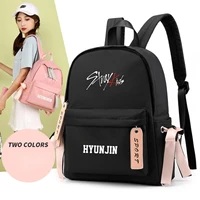 straykids cute backpack korean kpop stray kids preppy style student women girl high capacity shoulder school bags 2021 fashion