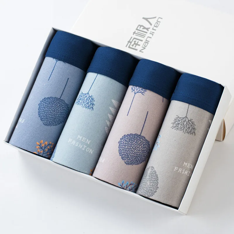 Men Boxer Underwear Men Underpants Boxers Comfortable Breathable Men's Panties Underwear Printed Boxershorts Man Sexy Boxer 3XL