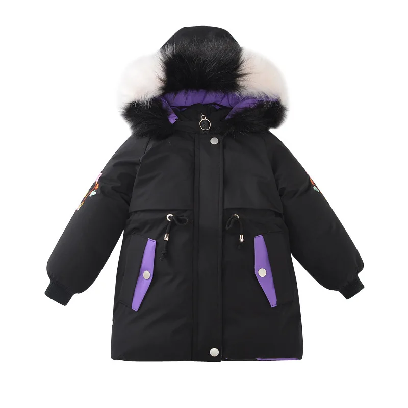 Зимние куртки для девочек толстые хлопковые пальто корейская модная детская
