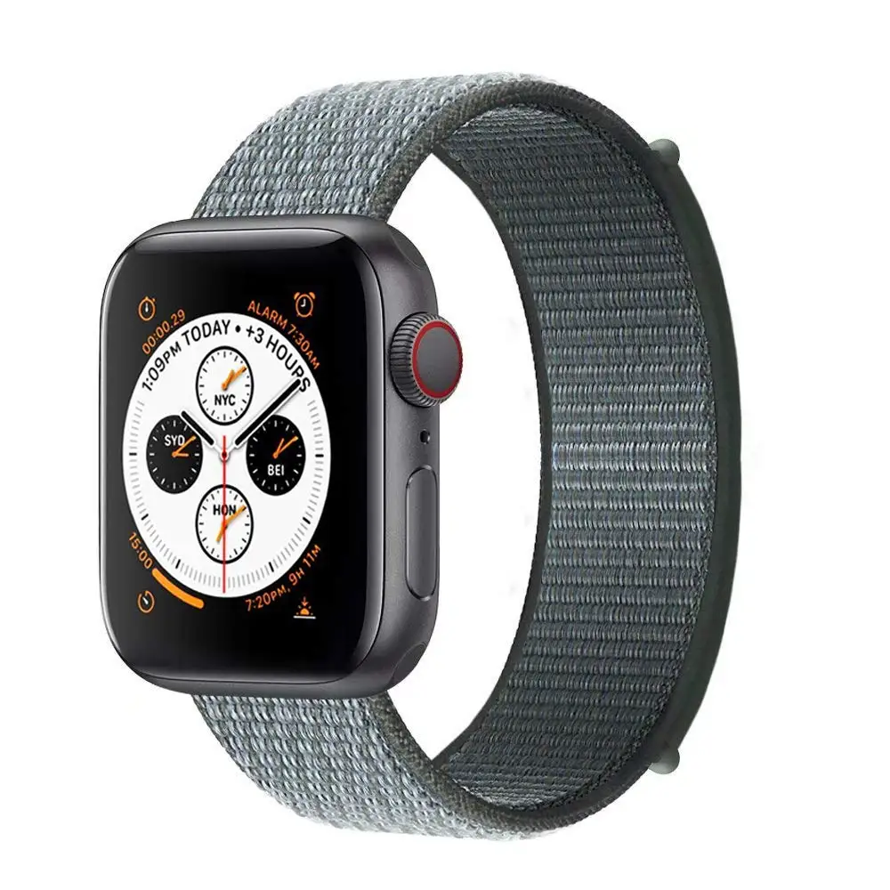 4 Ремешок для наручных часов Apple Watch 4 серии 3/2/1 38 мм 42 мм мягкий нейлон дышащий сменный ремешок Спортивные петли для наручных часов iwatch серии 4 40 мм 44 мм - Цвет ремешка: 4