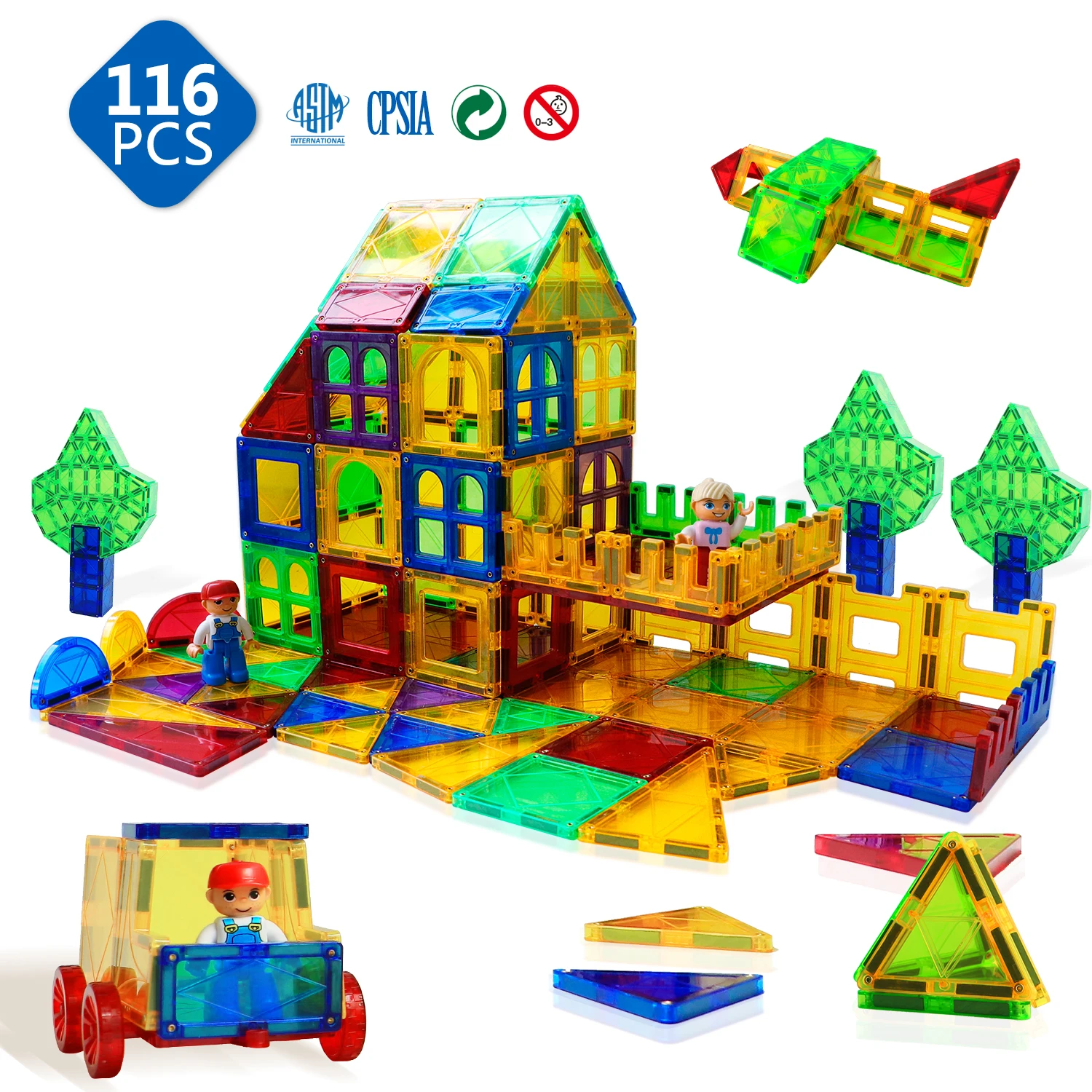 Big Size Magnetic Bricks Building Blocks Set Constructor Games Magnet Designer Tiles Educational Toys for Children | Игрушки и хобби