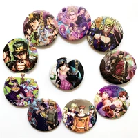 10pcsset jojos bizarre adventure figure pins brooches badge chest ornament cosplay itabag bag clothing accessoies cosplay gift
