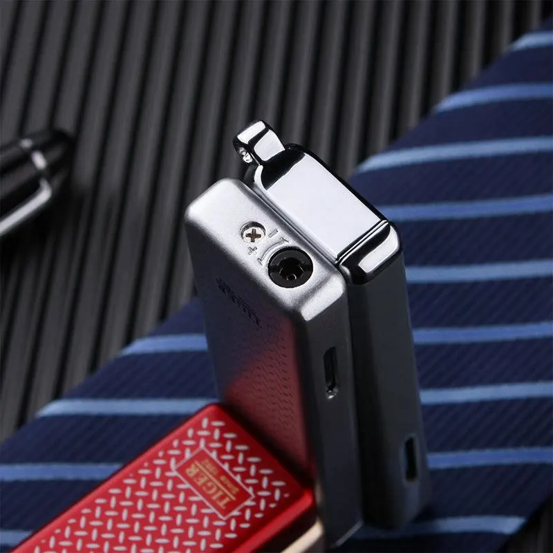 Металлическая зажигалка ветрозащитная газовая портативная заправляемая