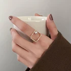 Кольцо женское регулируемое с имитацией жемчуга и циркона, элегантное модное Ювелирное Украшение на палец, в подарок, цвет золото