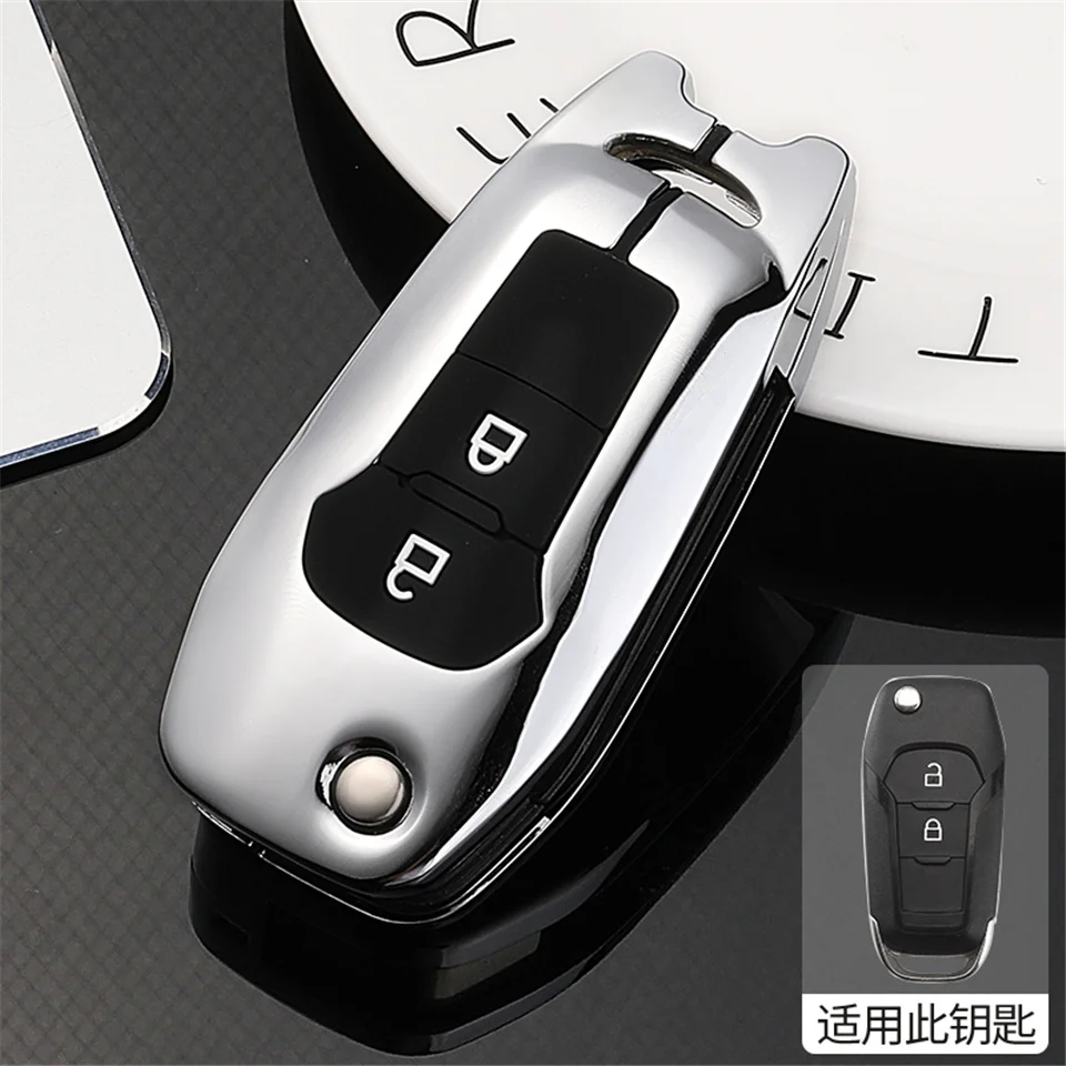 Custodia Cover chiave auto per Ford Fusion Fiesta Escort Mondeo Everest Ranger accessori portachiavi auto coperchio chiave supporto tappo proteggi Set - Hc54ba4a541c045d498fa0621a0a7625fF