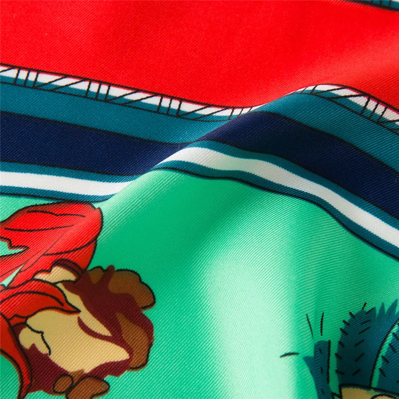 Роскошный брендовый 100% саржевый шелковый шарф POBING женский Шелковый квадратный с