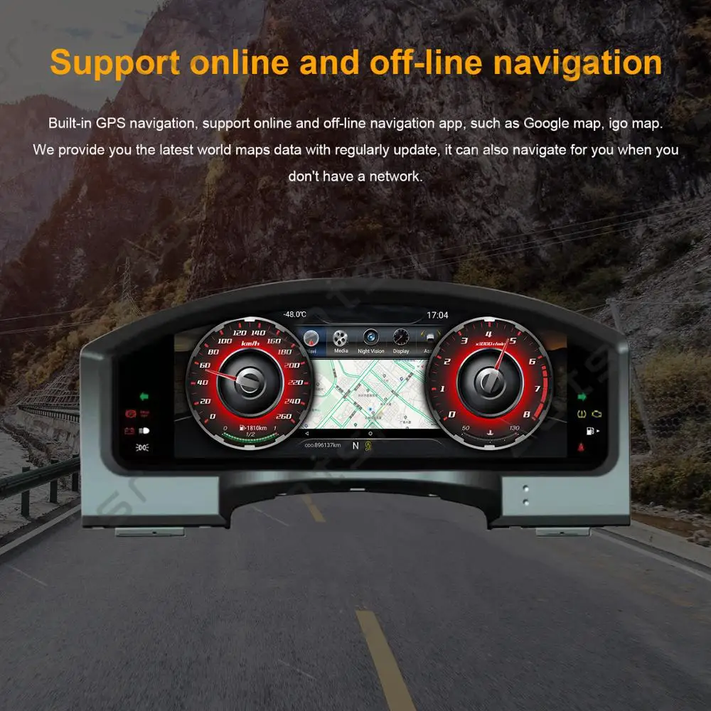 Android 9 0 для Toyota Land Cruiser 2012-2019 полная ЖК-панель инструментов в сборке автомобильный