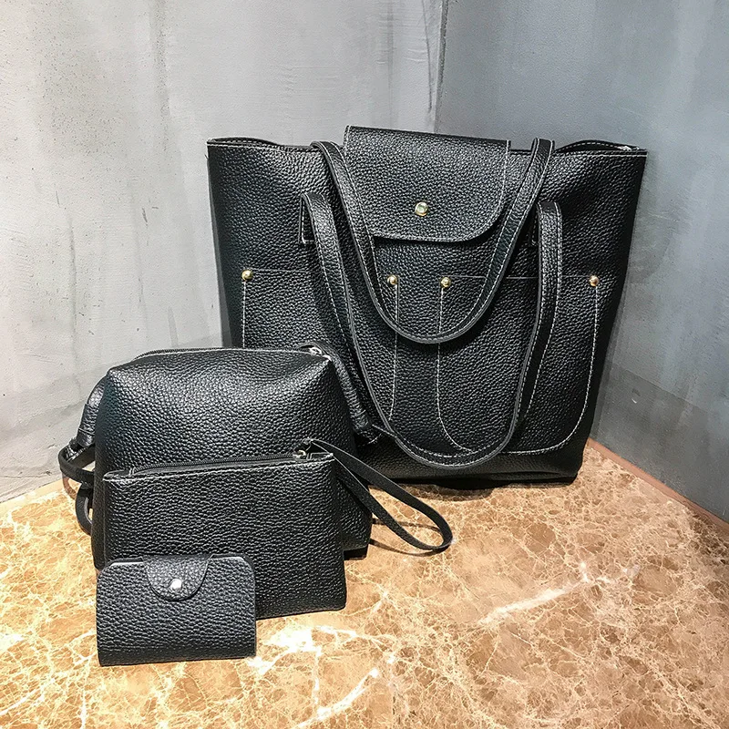 2020 new women's handbags European and American wild four-piece mother daughter bags trendy diagonal bag |