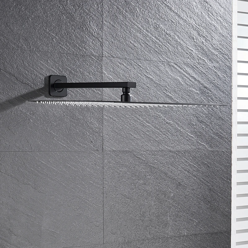 Новая роскошная насадка для душа 16 дюймов матовая черная Большая с душевой