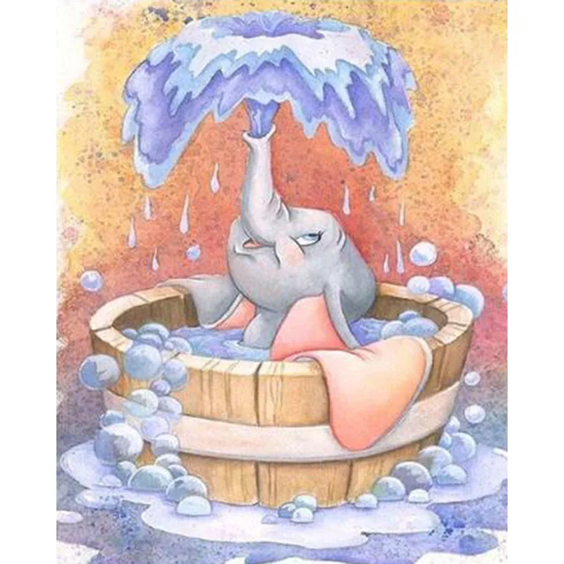 Алмазная 5D картина сделай сам купальная Дамбо полноразмерная круглая вышивка