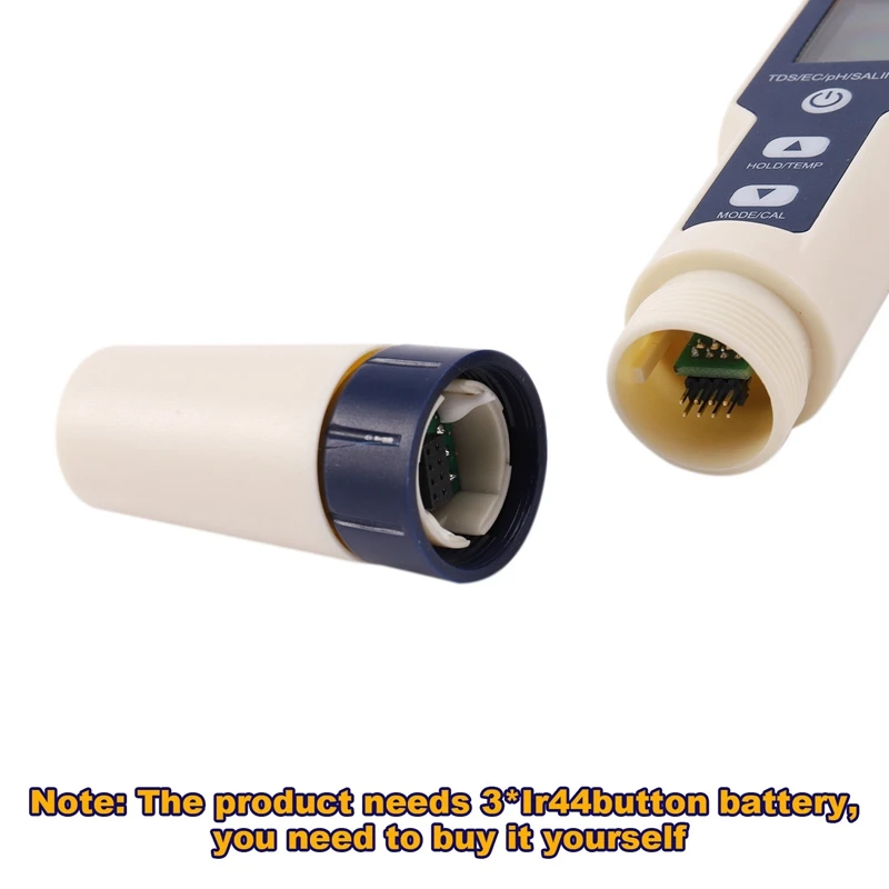 

5 in 1 TDS/EC/PH/Salinity/Temperature Meter Digital Water Quality Monitor Tester for Pools, Drinking Water, Aquariums