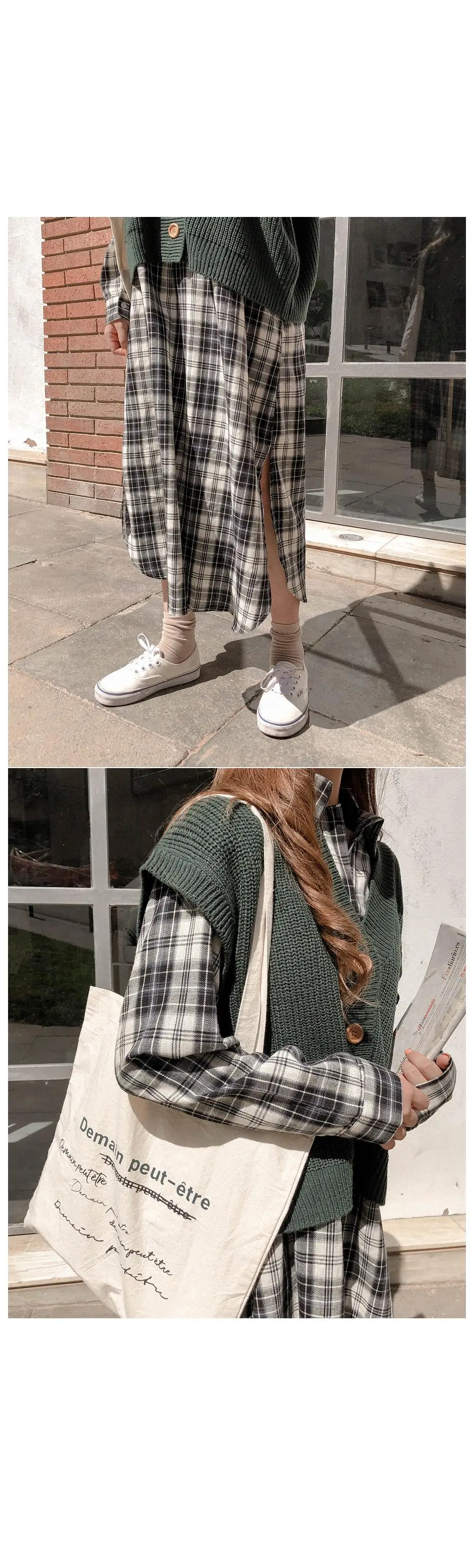 S XL размера плюс новое весеннее платье для девочек Бохо вечерние в клетку женское винтажное платье с принтом с длинным рукавом женские платья длинное платье Vestido
