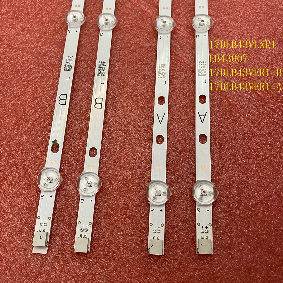 4 шт./компл. светодиодный подсветка полосы для JVC LT 43VF53B Буш D 43287 POLAROID P43D300FP Digihome