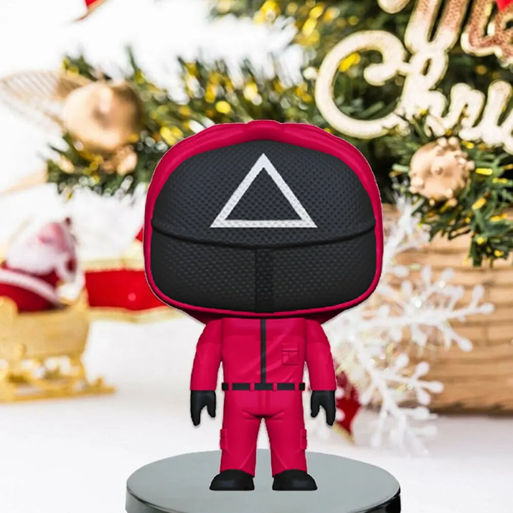 

Украшения для игры кальмар, персонажи, игрушки, периферийный солдат, класс, коллекция, Хэллоуин, рождественские подарки для детей, украшения...