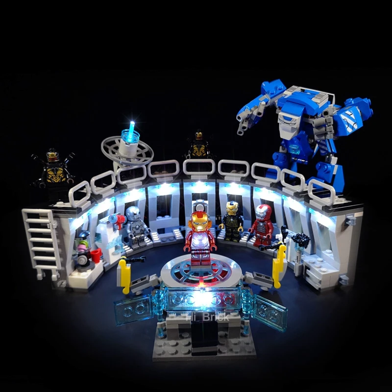 Новые Супер Герои ЖЕЛЕЗНЫЙ ЧЕЛОВЕК зал брони Совместимость 76125 строительный