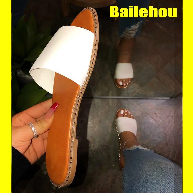 

2020 slippers new women shoes woman fashion slides flip flop string bead flat outdoor student house slippers animals sandals
