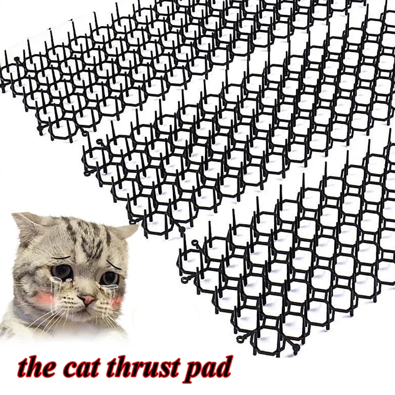 

1pc 49x13cm Garden Prickle Strip Dig Stop Cat Repellent Deterrent Mat Spike Portable Anti-Cat Dog Digging Outdoor Garden Supply