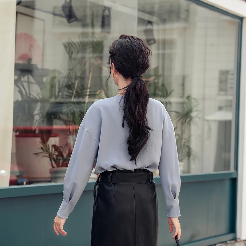 F9168 2019 new autumn winter women fashion casual lady beautiful nice Tops shirts | Женская одежда