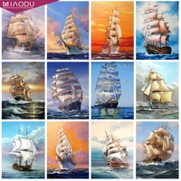 5d diamond painting sailboat and sea painting diamond embroidery cross stitch kits mosaic drill landscape home decor gifts