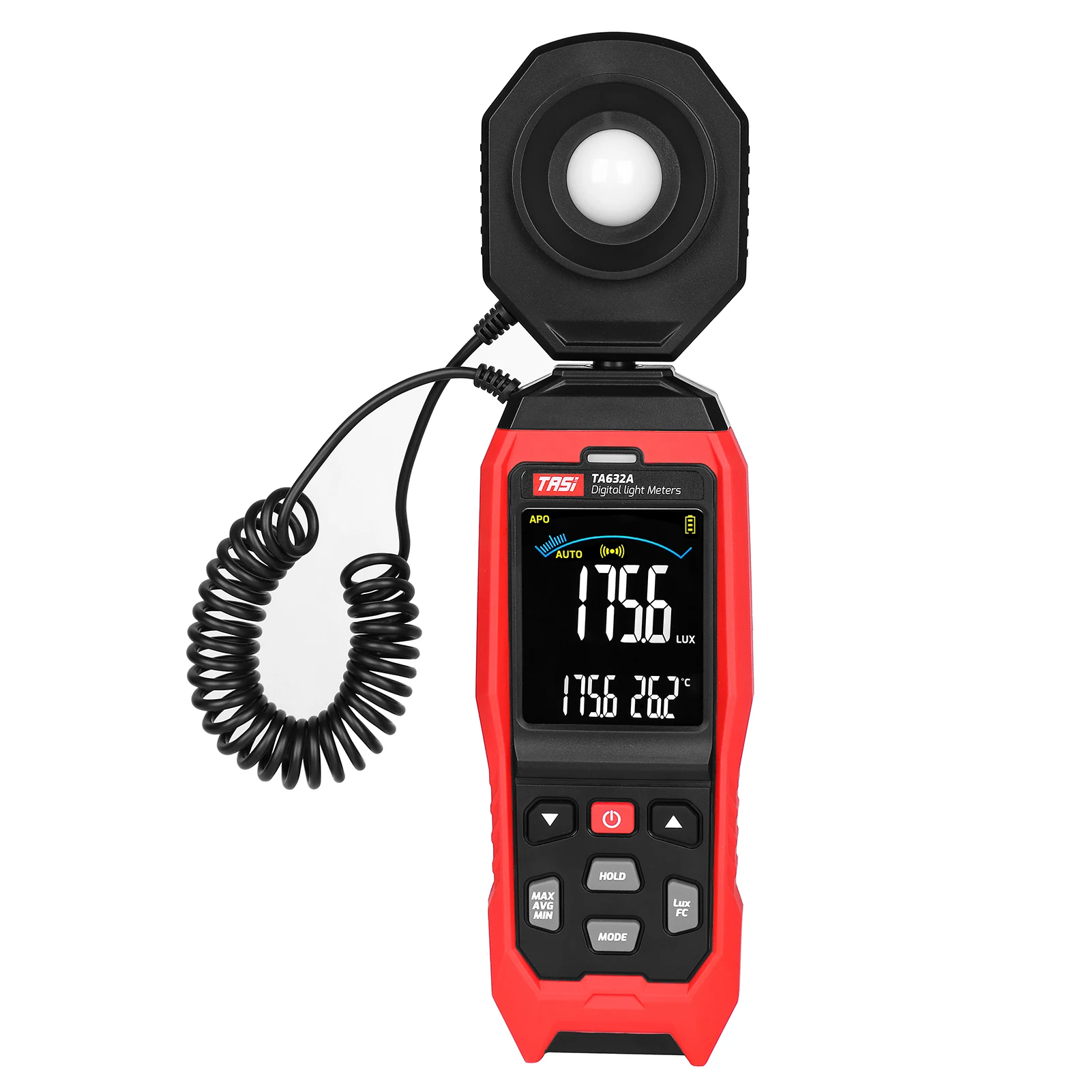 

Цифровой измеритель освещения TASI TA632A, ручной мини-измеритель люкс с ЖК дисплеем и подсветкой, фотометр, измеритель люкс