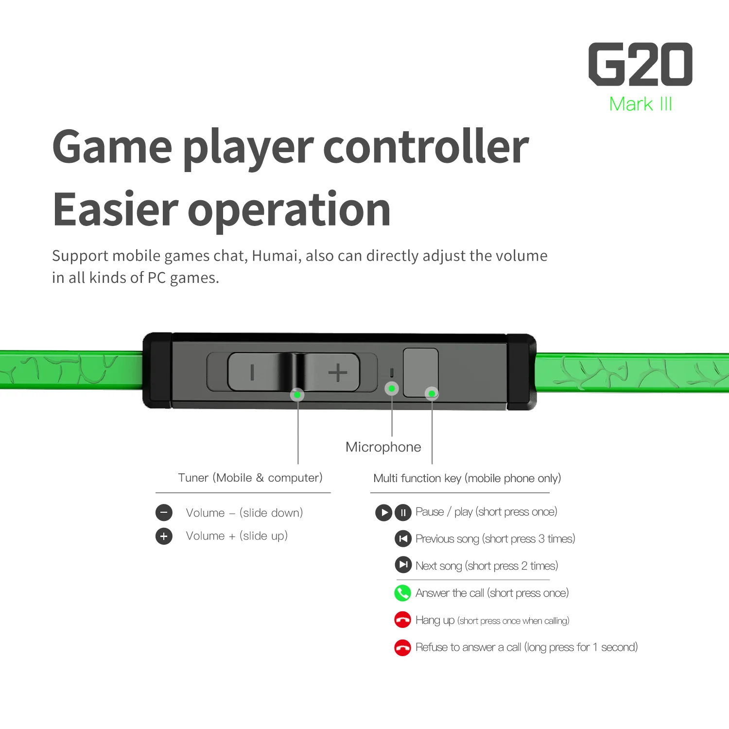 plextone g20 gaming earphone wired type c headset in ear headphones richbass with l sharp plug for pc mobile laptop free global shipping